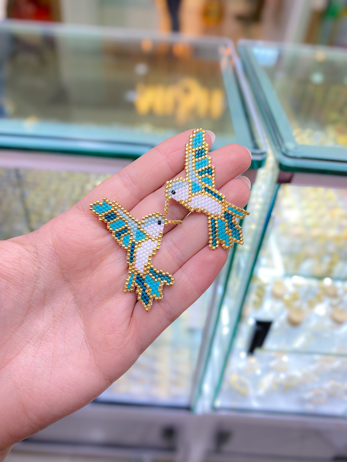 Topo Colibrí Miyuki Turquesa