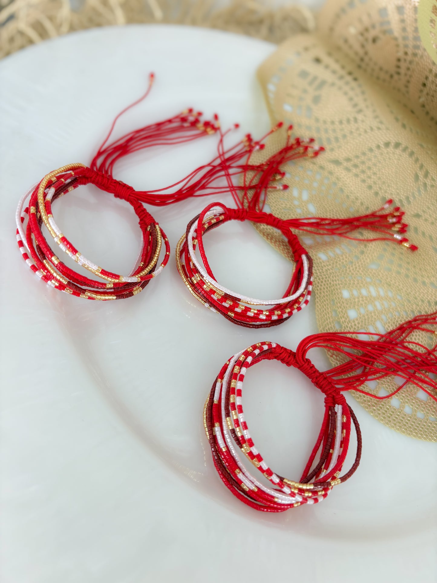 Pulsera Miyuki Rojo