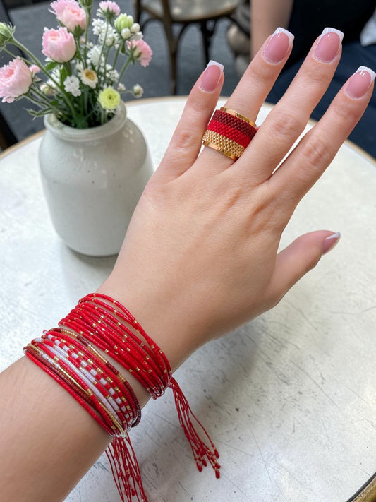 Pulsera Miyuki Rojo